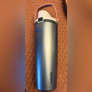 Owala Silver and Green Water Bottle